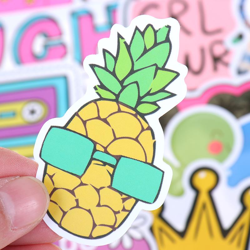 50Pcs Cute Cartoon Stickers Laptop Luggage Guitar Bicycle Skateboard Decals