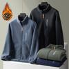 Winter Men Outdoor Fleece Jacket Casual Polar Fleece Cold-Proof Thickened Coat Lightweight Windproof Zipper Cardigan Warm Jacket