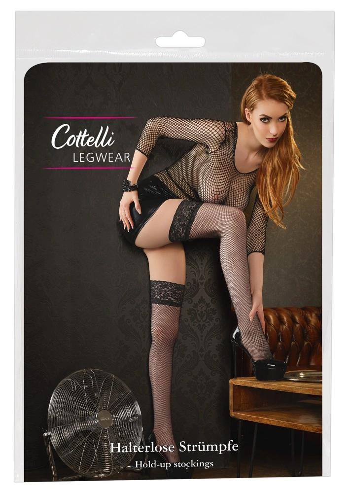 Cottelli LEGWEAR - Sexy Fishnet Stockings with Elegant Lace 8