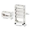 5 Tiers/2 Tiers Mobile Storage Trolley with Wheels Convenient Utility Cart for Kitchen Bathroom Living Room Decoration