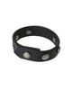 Khakipoint Stud Leather Bracelet (Black)