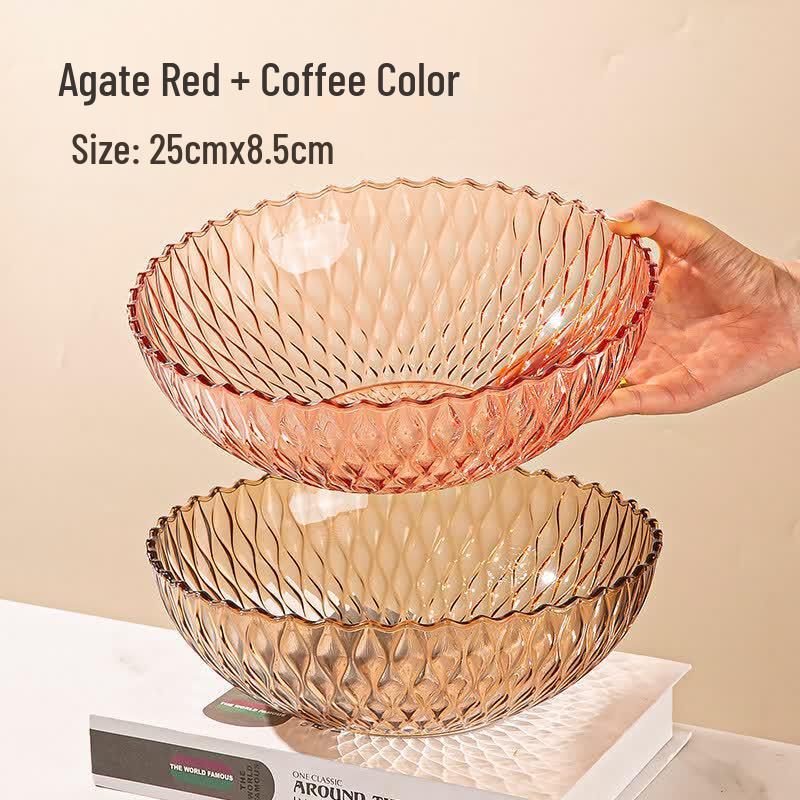 Elegant Gold Rim Wave Fruit Plate