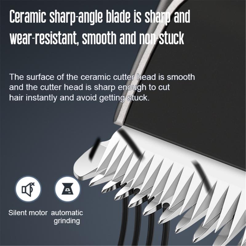 Rechargeable Wireless Hair Trimmer Grooming Cutter Electric Shear Beard Hair Cutting Machine Edge Outline Fast Charging