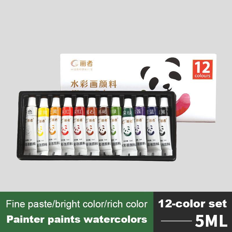 

12/24 Colors Watercolor Paint Set Professional 5ml Tubes High Transparency for Artist Students Painting Beginners Art Supplies