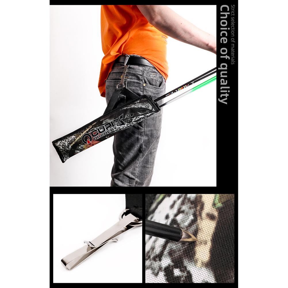 Double Tube Arrow Quiver Bag Portable Waist Hanging Archery Arrows Holder Pouch for Oudoor Hunting Accessories