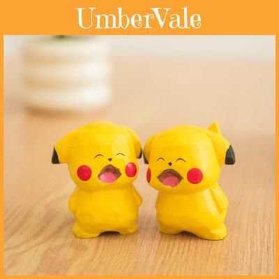 Pikachu Wooden Craft Figurine With Handmade Design For Home Office Decor And Giftgiving