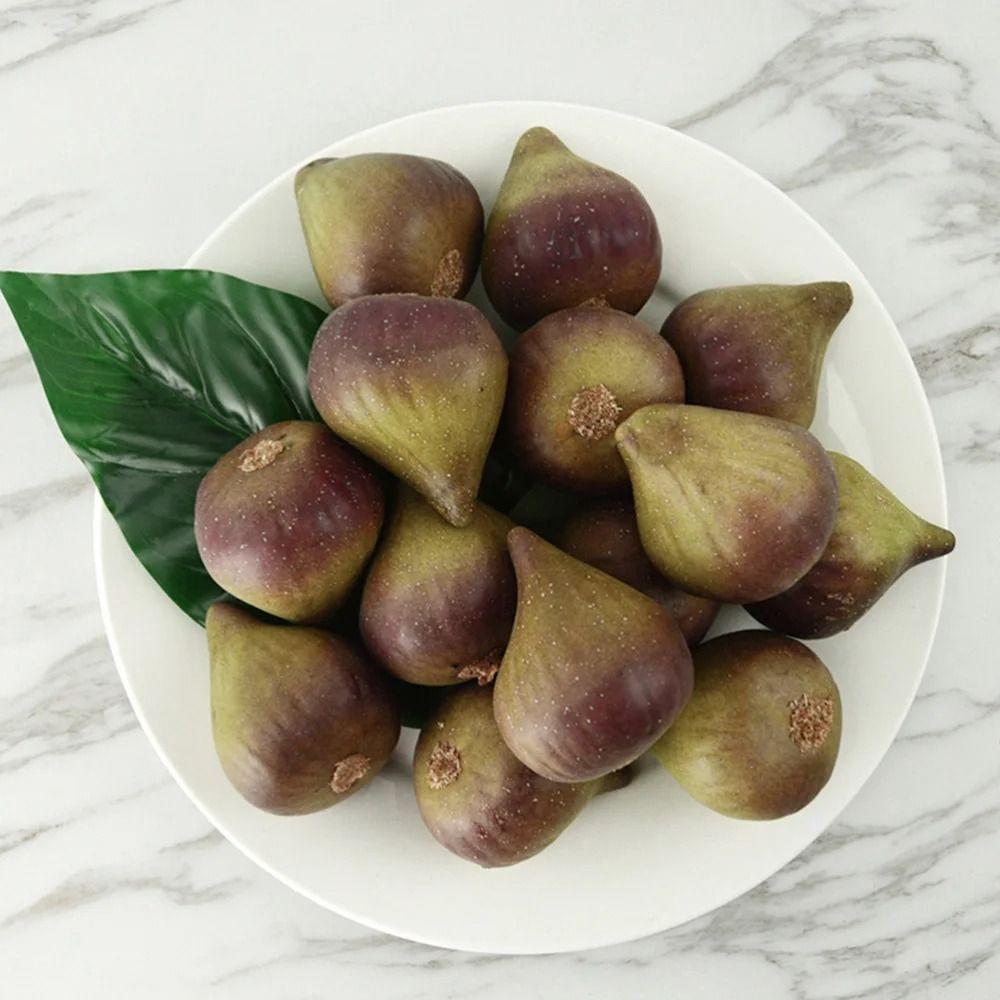 

Handicrafts Artificial Fig Mini Fruit Model Food Model Simulation Fig Ornament Fruit Prop Teaching 6.5x5.5cm