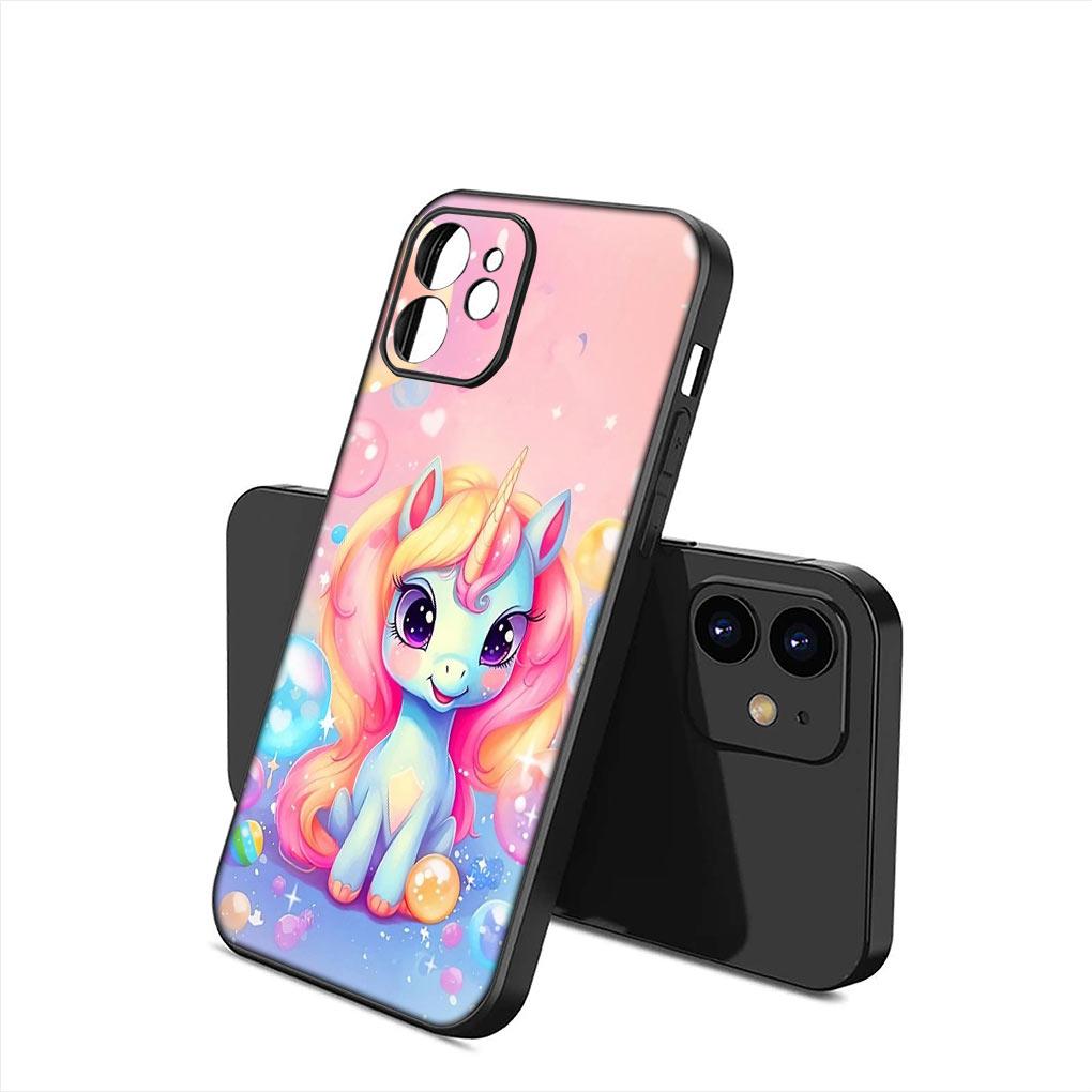 Anime Unicorn Cartoon Horse Soft Phone Cover for Apple iPhone 16 11 Pro XS Max X XR 6 7 8 6S Plus + SE 2022 8+ Silicone Case