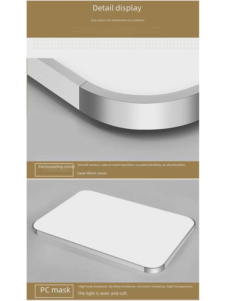 Modern Rectangular Aluminum LED Ceiling Lamp for Bedroom, Study, Living Room, and Engineering Lighting