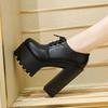 2025 15cm Catwalk Thick Heel Super High Heel Dance Runway Roman Shoes Nightclub Short Women's Shoes ZYW-839-3