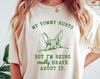 My Tummy Hurts But I''m Being Really Brave About iT-Shirt, Funny Tummy Ache T-Shirt, Rabbit Bunny Shirt, Vintage Retro Trendy Graphic T-Shirt
