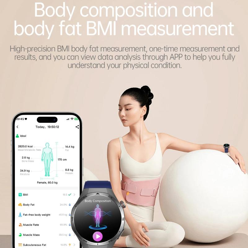 2025 New High Precision ECG+PPG Lipids Uric Acid Smart Watch Men Blood Pressure Body Fat Health NFC Sport Call Smartwatch for HUAWEI