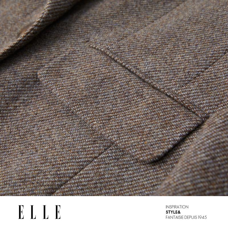 ELLE Women's 100% Wool Long Winter Coat