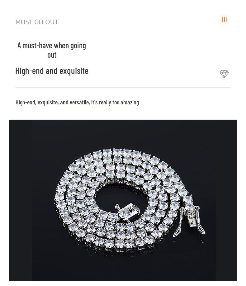 TEMU Creative Alloy Full Diamond Cross Necklace