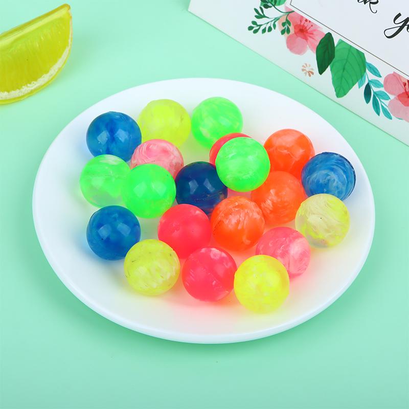 20Pcs Rubber Cloud Bouncy Balls Toy Jumping Balls Mini Neon Swirl Bouncing Balls