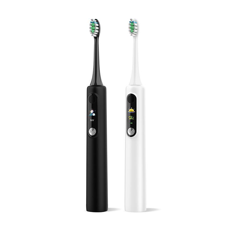 Electric Toothbrush Adult USB Charging Sonic Soft Bristle Brush Smart Screen Display Male and Female Students Couple Toothbrush