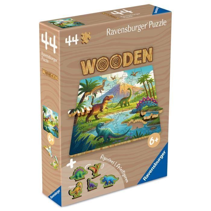Les dinosaures - Puzzle bois 44 pièces