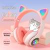 STN-28 Luminous Cat Ear Bluetooth Headset: Over-Ear, Long Battery, Low Latency, Hot Seller