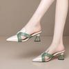 Women Fashion Black Pointed Toe High Quality Slip On High Heel Shoes Lady Elegant Summer Daily Party Heel Shoes Ab565