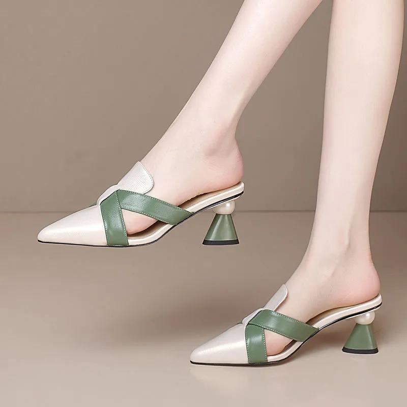 Women Fashion Black Pointed Toe High Quality Slip On High Heel Shoes Lady Elegant Summer Daily Party Heel Shoes Ab565