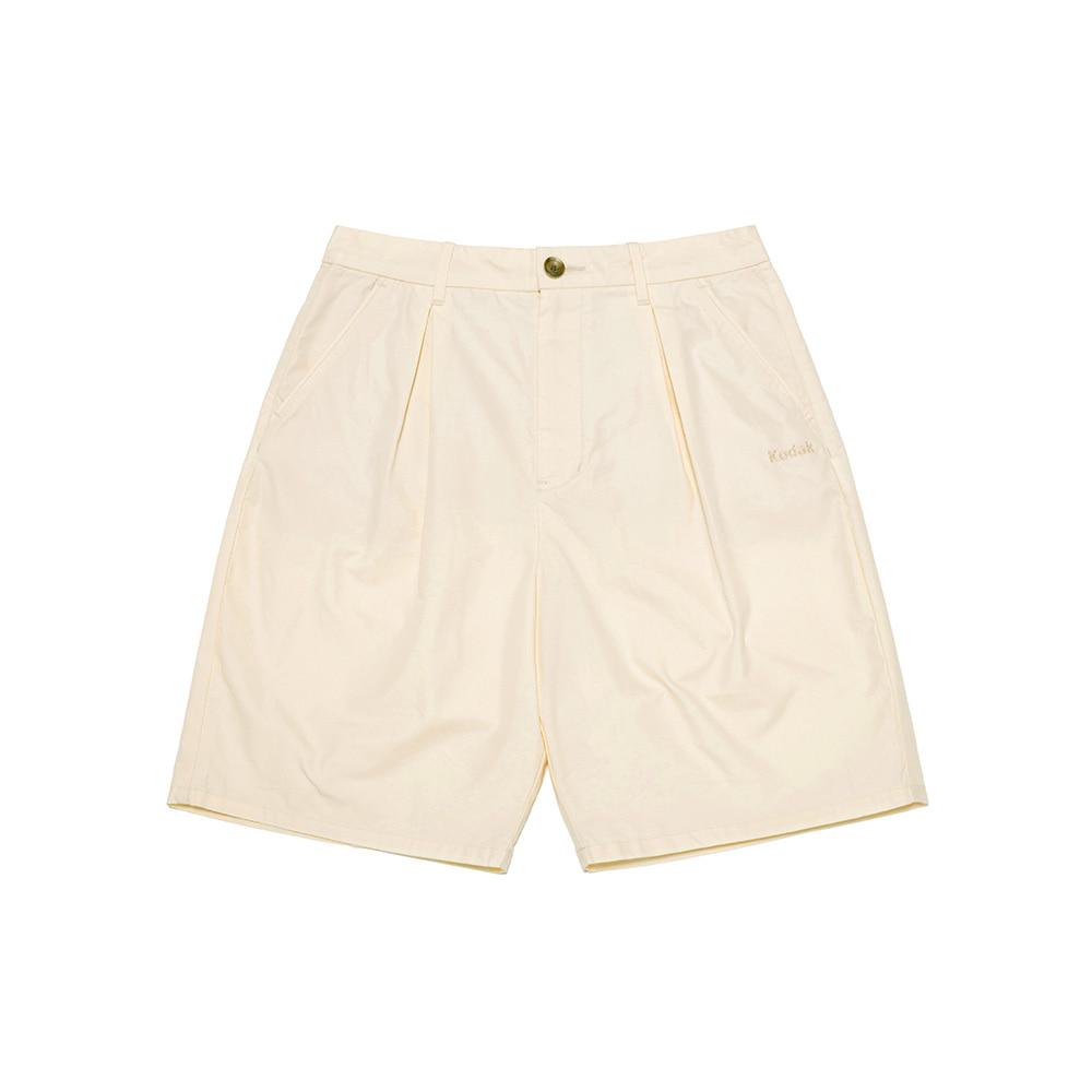 KODAK Mailer Knee-Length Garment-Washed Bermuda Shorts Women'S Ivory