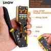 8P6P Multi-Function Dual-Use Network Cable Crimper, CAT6 Pass Through Ez Crimping Tool, Cat5e Cat6 Rj45 Rj11 LAN Phone Crimp Pliers