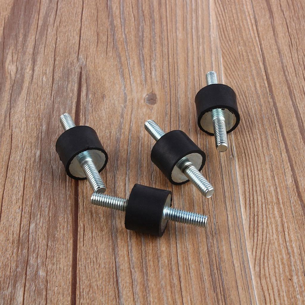 8 Stück Gummi-Isolatorhalterungen Antivibrationsbolzen Doppelseitige Schraube M6 20x15