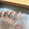 French Luxury Daisy Enamel Open Ring for Women - Chic, Cool, and Simple Design
