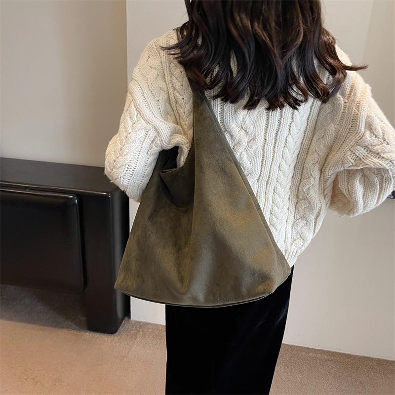 Retro-style ladies shoulder-to-back handbag, soft surface ladies bucket bag, handbag and handbag, designer bag, ladies handbag, bag