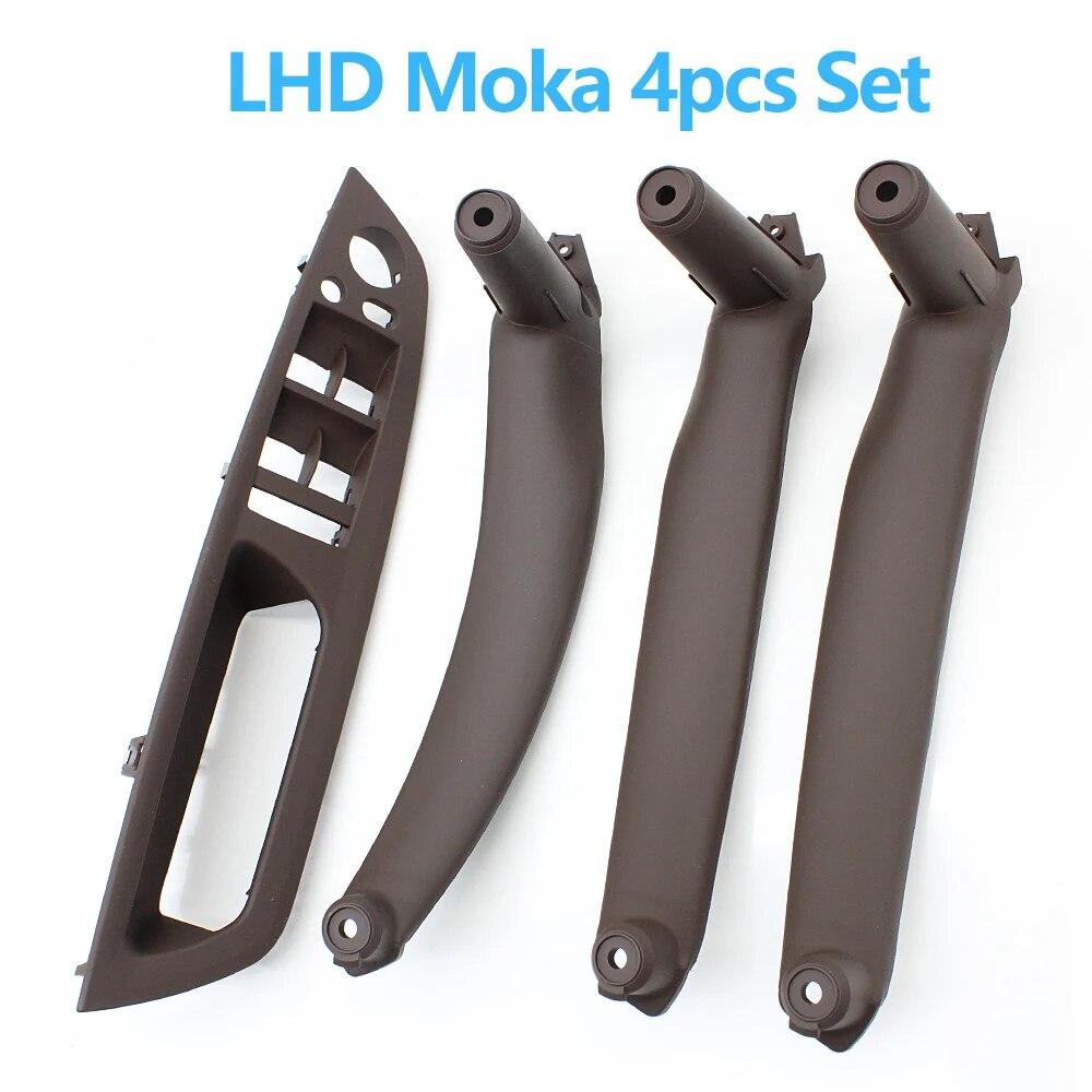 LHD RHD 4-teiliges Set Türfensterschalterblende Armlehnen-Zuziehgriffabdeckung Zierleiste Für BMW X5 X6 E70 E71 E72 2007-2014