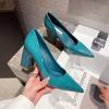 Fashion Pointed Toe With Heel Women's Shoes Blue Non Slip 2025 Trend Lastest Casual Spring Beau Today Quick Delivery On Y2k Ladies Pumps