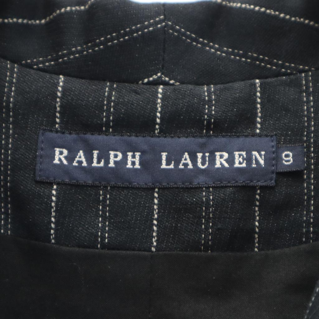 RALPH LAUREN Made in Japan Linen Blend tailored jacket Setup 9/11 Navy Women Used