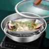 Heat-resistant Fish Serving Plate Stainless Steel Steaming Tray Durable Serving Tray  Cooking