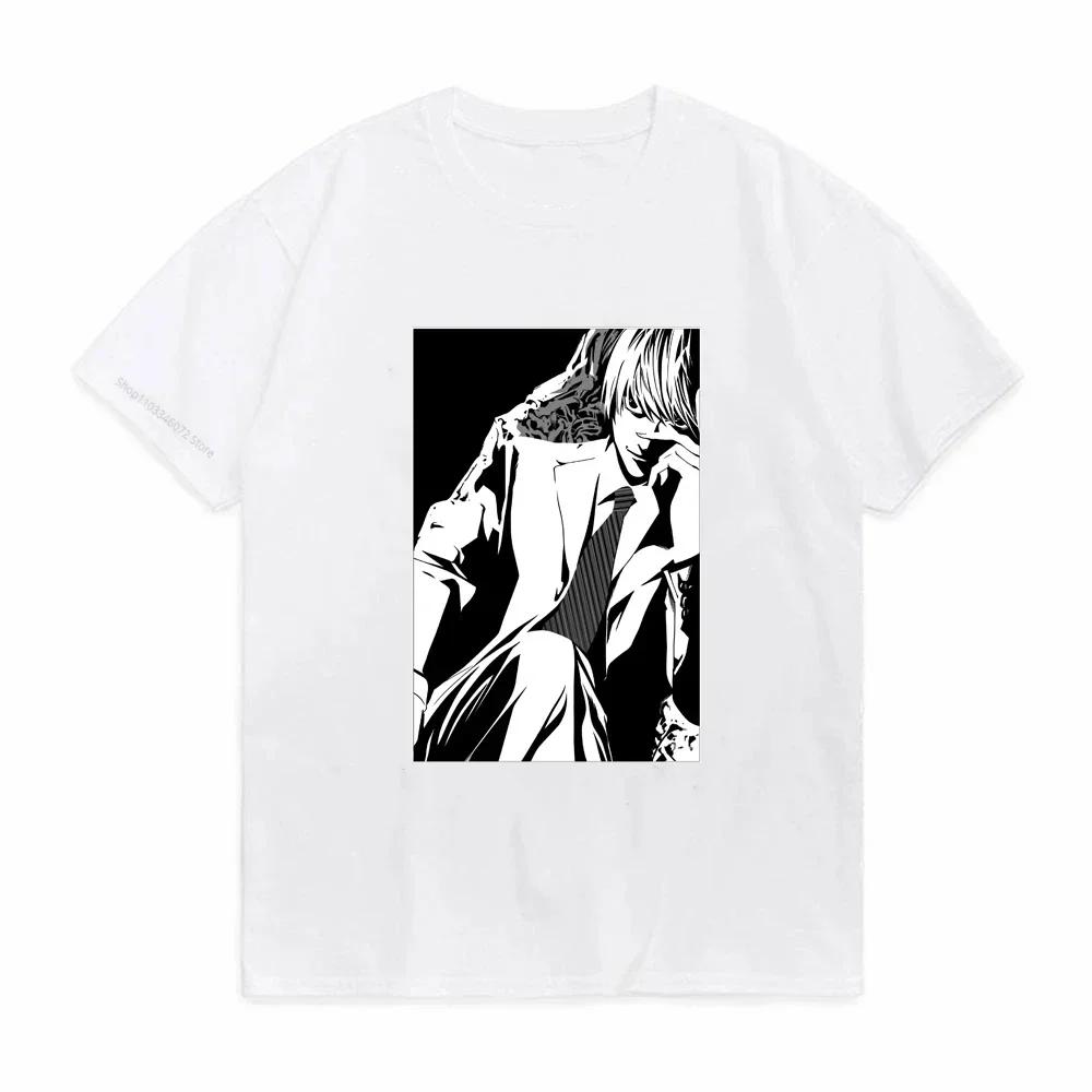 Men Kawaii Cartoon Summer Tops Misa Amane Graphic Tees Japanese Anime T-shirt Death Note T Shirt Harajuku Unisex Pop Y2k Tshirt