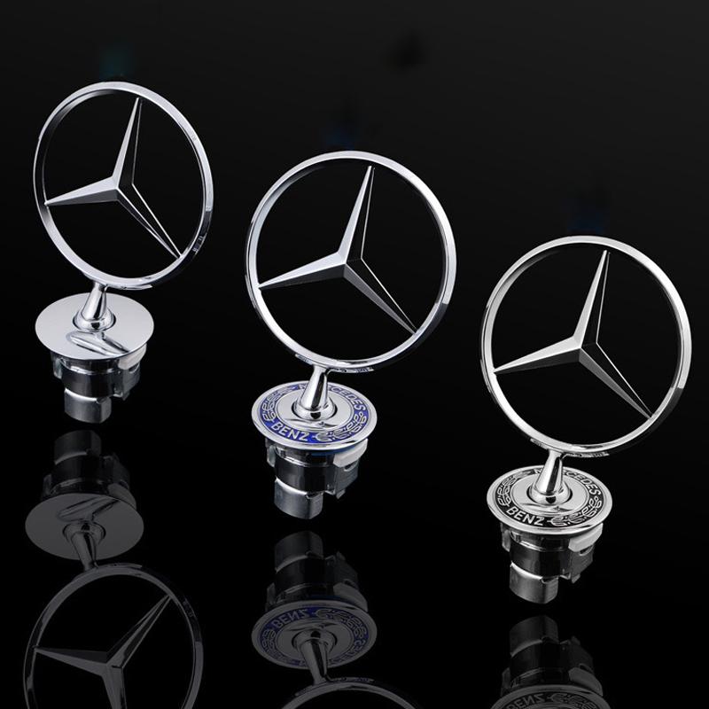 3D Metal Bonnet Badge Car Hood Front Chrome Logo Benz Marking For Benz W203 W206 W220 W205 W211 W212 W201 W210 W108 W168 GLC GLA JR9