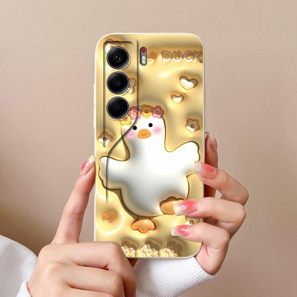 For Tecno Camon 40 Pro Phone Case Cute Animals Soft Back Cover Liquid Silicone Phone Shell For Camon40 Pro 4G 5G Anti Drop Funda