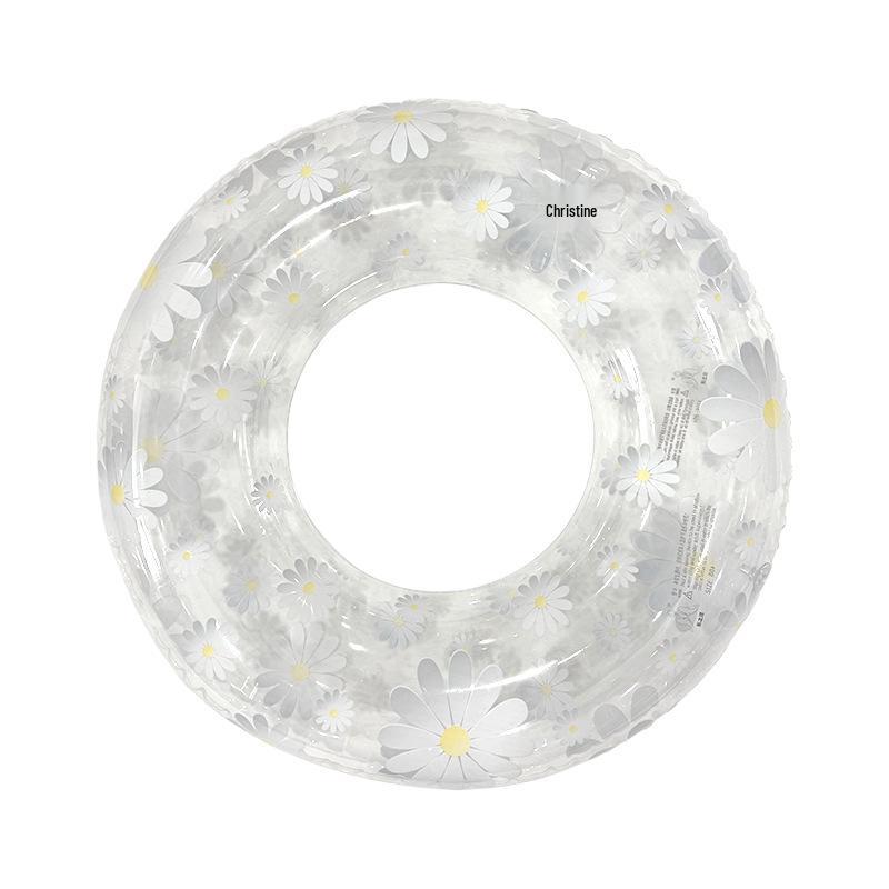 Inflatable Starry Sky Sequin Swimming Ring for Women - Thickened, Eco-friendly PVC