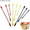 3 Pcs/Set 3 Colour 48G Silicone Anti-Stick Double Head Mini Spatula Small Tip Jam Scraper With Spoon Kitchen Baking Tool
