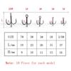 50PCS with Barbed Fishing Treble Hook Sharpened Round Bend Hook Treble Hook  Fishing Enthusiasts