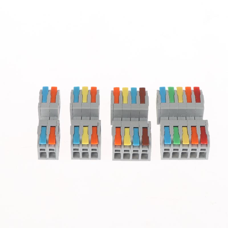 2/4 Pezzi Morsettiera a Innesto per Connettori a Capocorda Mini Connettori Rapidi per Fili Connettori Elettrici Universali Compatti