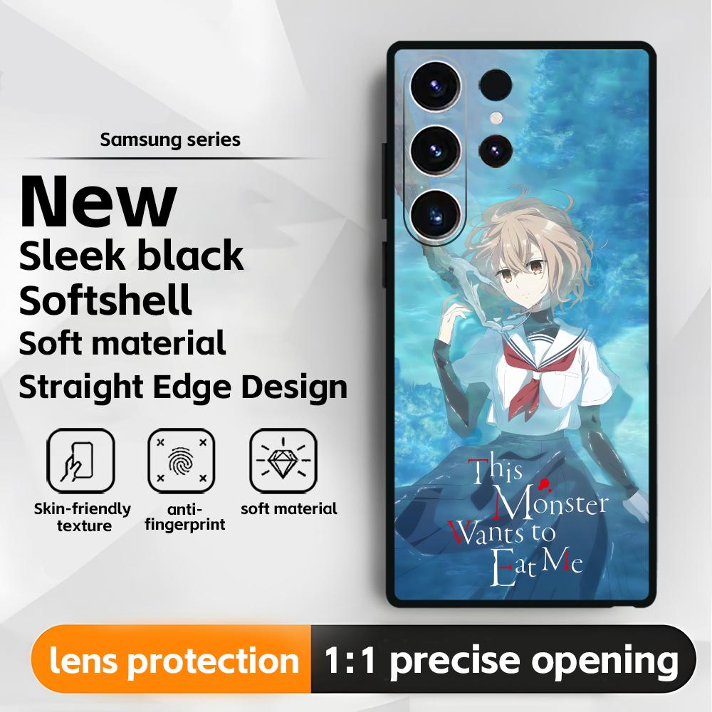 

anime This Monster Wants to Eat Me Phone Case For Samsung Galaxy S25 S24 S23 S22 S21 S20 Plus Ultra Note20 Soft Black Galaxy S24