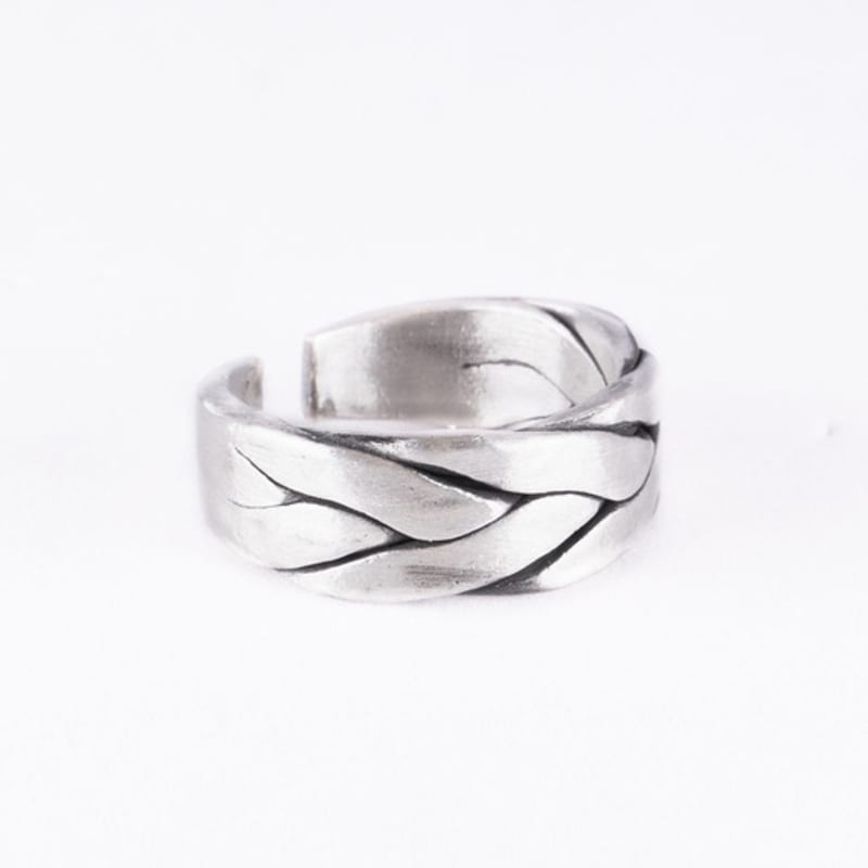 HARANG HR 220R_Silver Flat Braid Ring