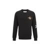 Round Neck Letter Print Sweatshirt Men Sweatshirt Black ZM01918-BEH