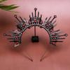 Unique Gothic Style Crown Hairband Luxurious Gothic Crown Hairpiece with Butterfly Embellishment For Special Event