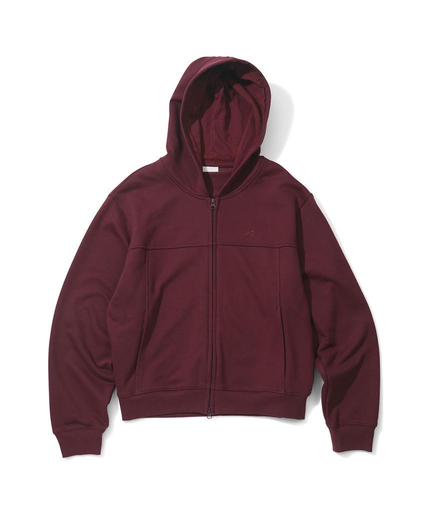 Cgp Symbol Point Zip-Up Hoodie (With Long Sleeve) - Burgundy