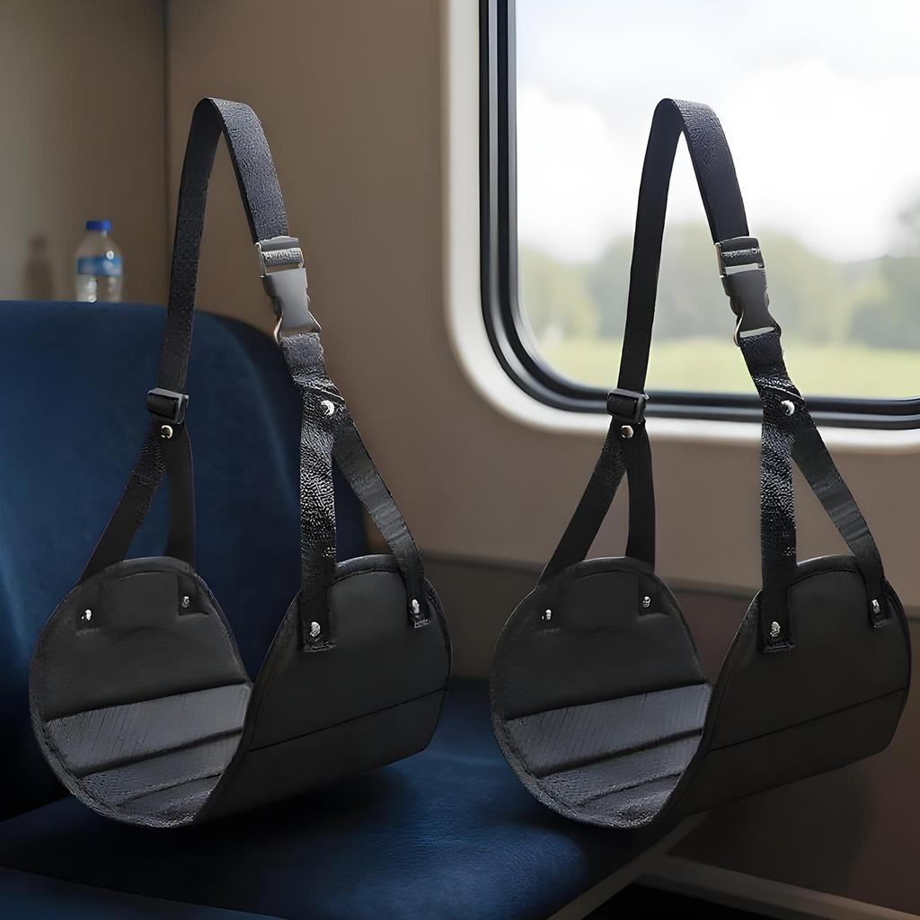 Foot Sling For Airplane Travel Portable Comfort Rest Sling With Extended Adjustable Strap Airplane Leg Hammock For Relax Your