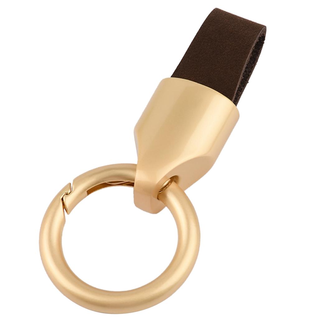 Fashion Leather Keychain Metal Key Chain Rings Car Keyring Holder Bag Charm Gift for Women Men Antilost Buckle Accessory