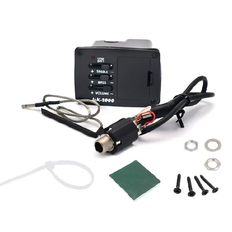 

Multifunctional 2 Band Equalizer Plastic Texture Suitable for String Instruments Treble Bass Control Accessory Package 1
