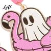 Casual Holiday Outfit Jewelry 1 Pair Summer Halloween Ghost Earrings for Women Cute Acrylic Accessories Pool Float Dangle Drop Earrings 2D