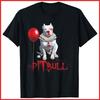 Pitbull Pennywise Horror Movie Halloween Costume Black Cotton T-Shirt Unisex T-Shirt